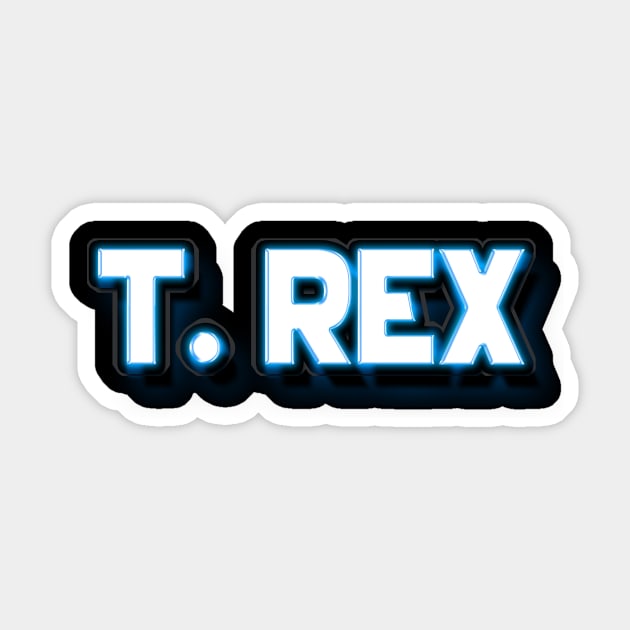 T rex - bright text Sticker by Mudoroth